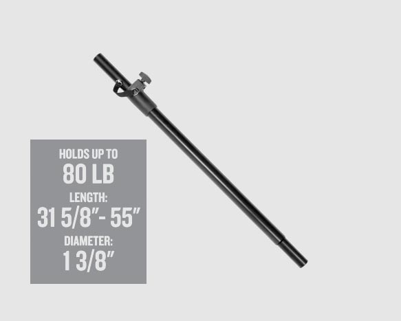 SPM200 Speaker Pole Fits Thump, SRT, SRM | V-Class, and Thrash Series Loudspeakers